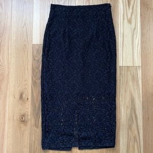 Lace midi skirt